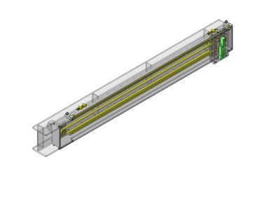 Long-stroke table with belt drive