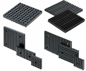 Diversas formas de placas RUBLOC